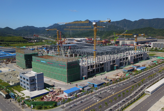 榮芯半導(dǎo)體寧波廠房現(xiàn)場施工